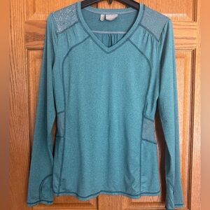 Athleta Long Sleeve Performance Top - Northern Lights Teal, Size M